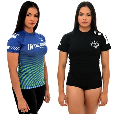 Camiseta Térmica Feminina, Body Feminino, Proteção Uv, Kit com 2 Un.