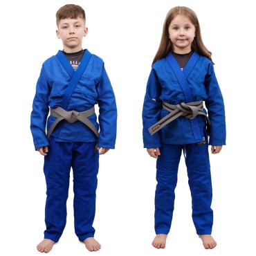 Kimono Jiu Jitsu Infantil - Liso Azul