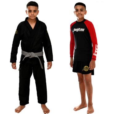 Kimono Jiu Jitsu, In The Guard, Rash Infantil, Camisa térmica - Preto