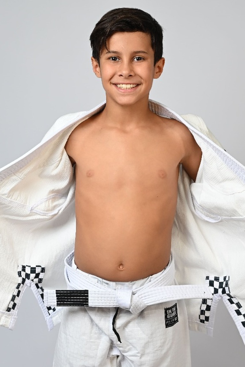 Kimono Infantil In The Guard Xadrez Branco