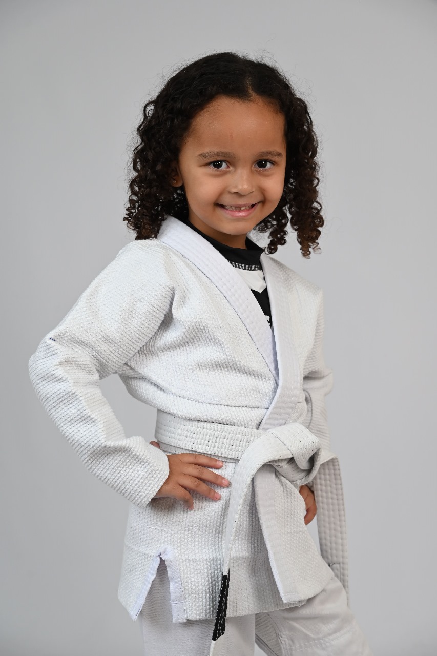 Kimono Feminino MIRIM, 4 e 5 anos. Branco
