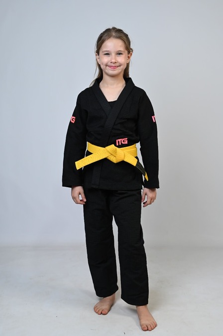 Kimono Infantil In The Guard Pink New Preto