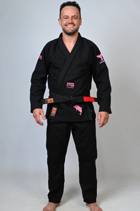 Kimono In The Guard Amazônia BOTO ROSA - Preto