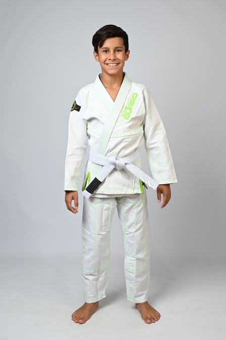 Kimono Infantil In The Guard Green OUTLET Branco