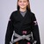 Kimono Infantil In The Guard BOTO ROSA Feminino. padrão CBJJ - Preto