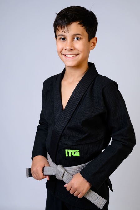 Kimono Infantil In The Guard Green Preto