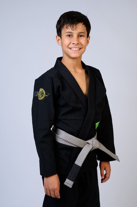 Kimono Infantil In The Guard Green Preto