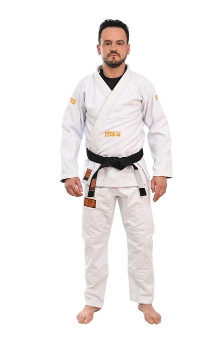 Kimono In The Guard Gold Pró + Rash Guard - Branco