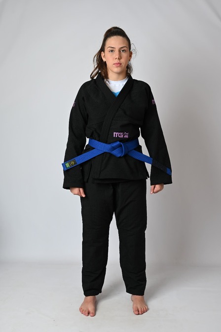 Kimono In The Guard Feminino Purple + Body Memes   -  Preto