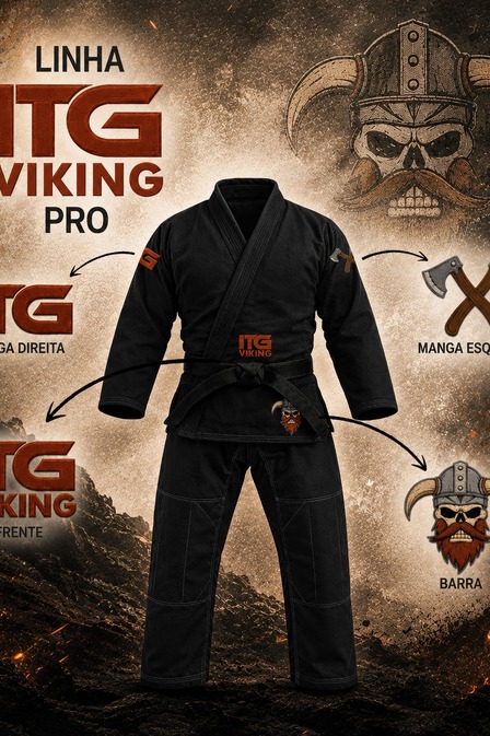 Kimono In The Guard Pró Viking Preto (Pré-venda)