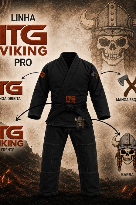 Kimono In The Guard Feminino Viking Preto (Pré-venda)