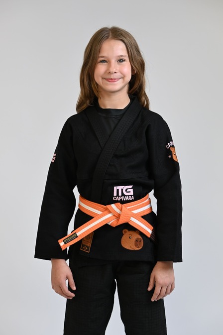 Kimono Infantil In The Guard Capivara Feminino Preto