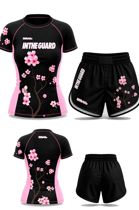 KIT Rash Guard Infantil + Bermuda, Feminina Sarah Flores (Pré-venda)